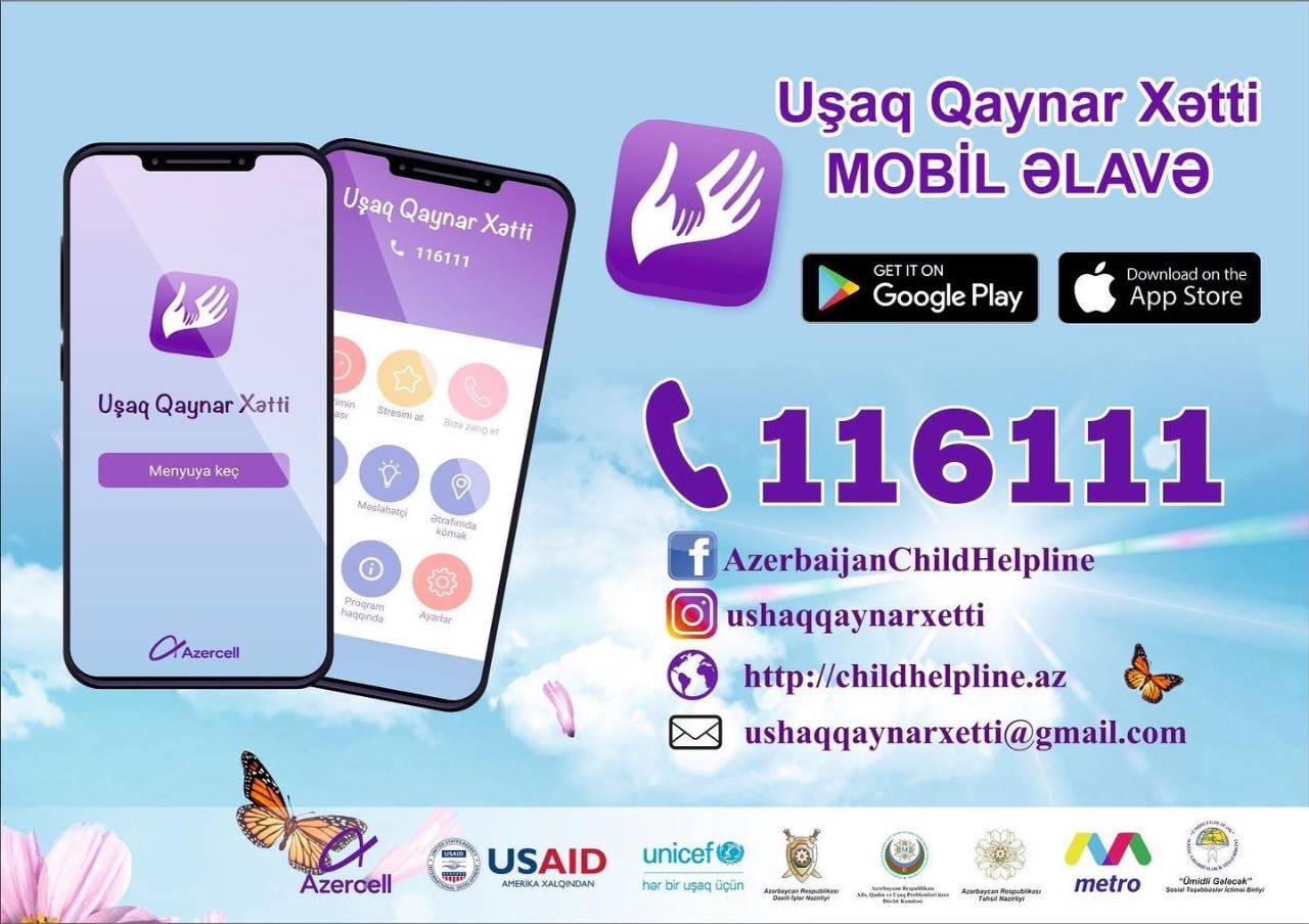 Uşaq Qaynar Xətti                                   Mobil Əlavə